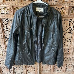 Black Pleather Jacket for Women